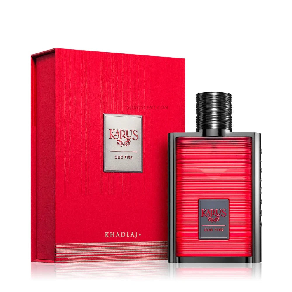 KHADLAJ KARUS OUD FIRE EDP 100ML alkhaleejscents