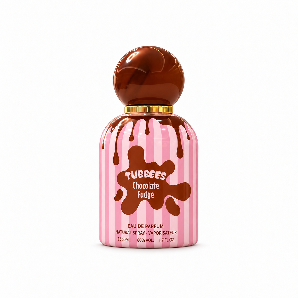 TUBBEES CHOCOLATE FUDGE EDP 50ML bottle on white background